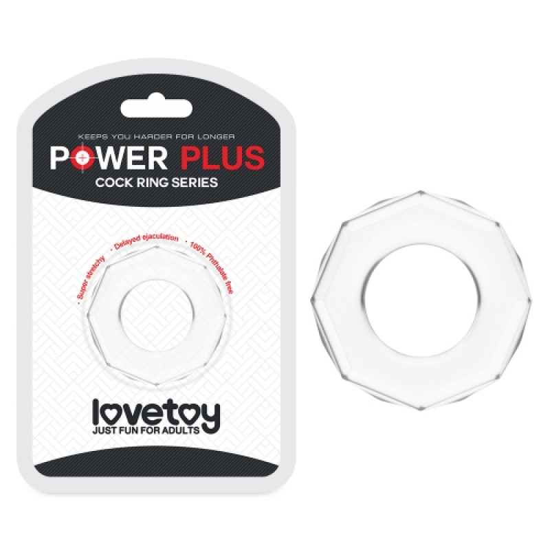 Эрекционное кольцо Прозрачное POWER PLUS (1шт)