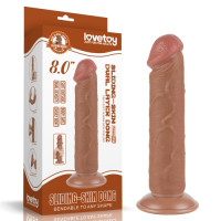 Двухслойный реалистичный фаллоимитатор Sliding Skin Dual Layer Dong 20 cv