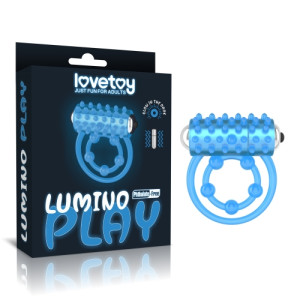 Двойное виброкольцо светящееся в темноте Lumino Play Vibrating Penis Ring