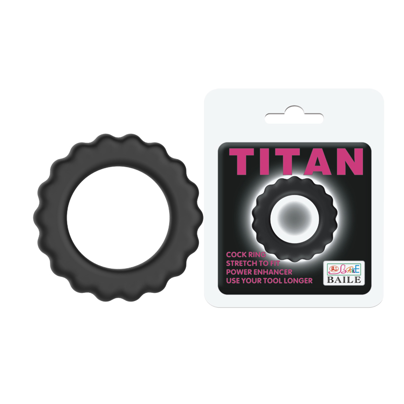 Эрекционное кольцо ребристое Baile Titan