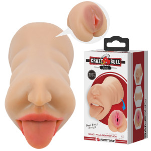 Двухсторонний мастурбатор вагина и ротик Crazy bull Sarah