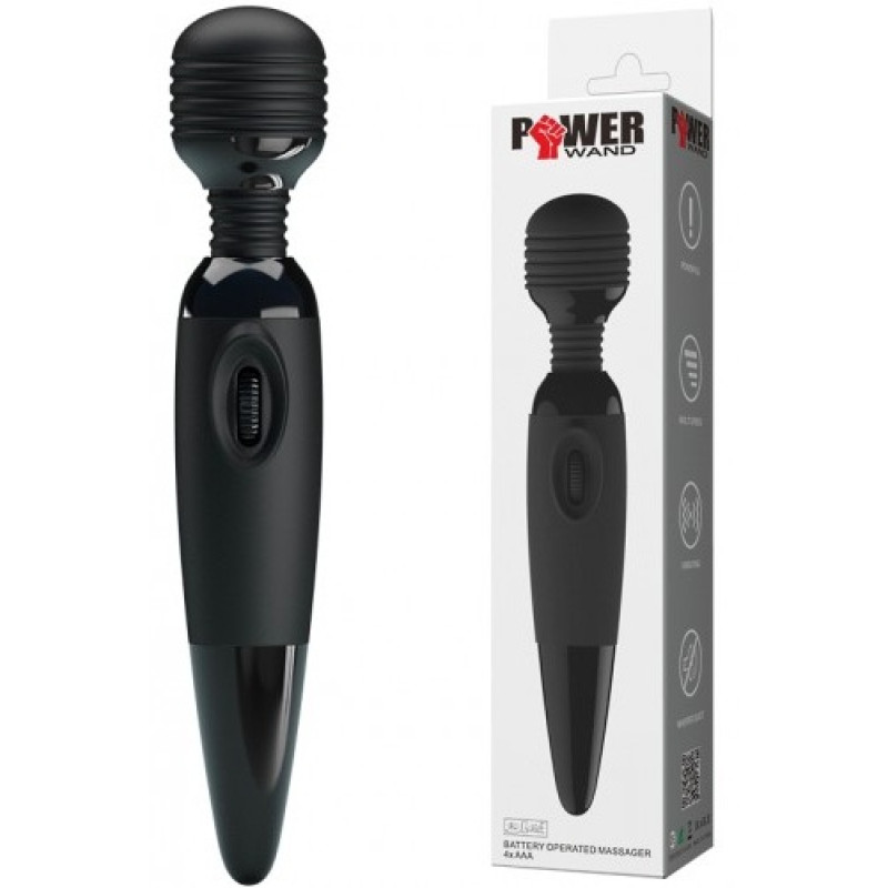 Вибромассажер с мощной вибрацией Pretty Love Power Wand черный