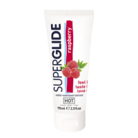 Орально-вагинальная съедобная смазка со вкусом малины Superglide (75 мл)
