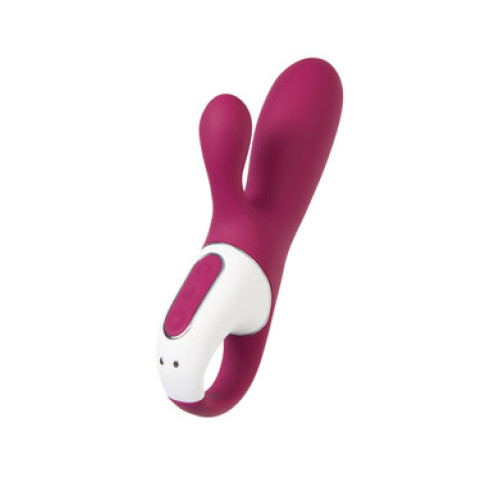 Смарт вибратор-кролик с подогревом бордовый Hot Bunny Satisfyer