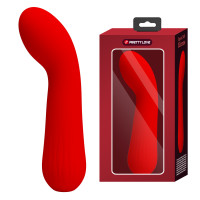 Перезаряжаемый гибкий вибратор для точки G Pretty Love Faun Super Soft Silicone красный