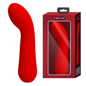 Перезаряжаемый гибкий вибратор для точки G Pretty Love Faun Super Soft Silicone красный
