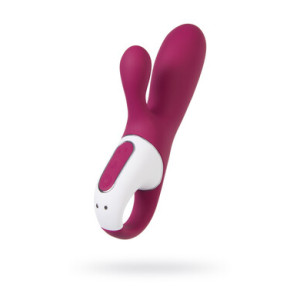 Смарт вибратор-кролик с подогревом бордовый Hot Bunny Satisfyer (иной угол)