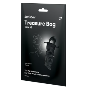 Мешочек для хранения секс игрушек черный Treasure Bag M Satisfyer (иной угол)