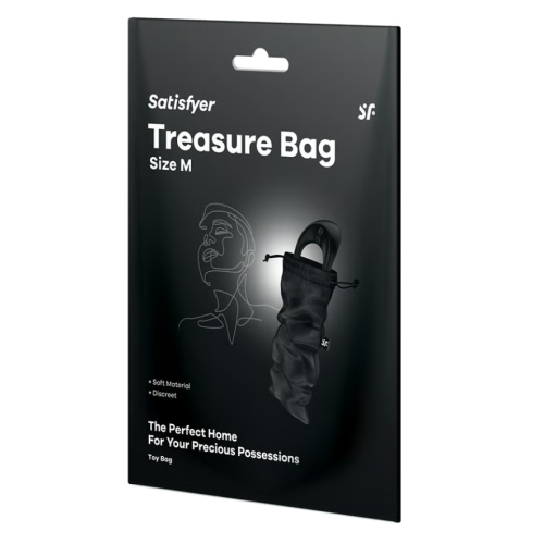 Мешочек для хранения секс игрушек черный Treasure Bag M Satisfyer