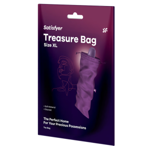 Мешочек для хранения секс игрушек фиолетовый Treasure Bag, XL Satisfyer (иной угол)
