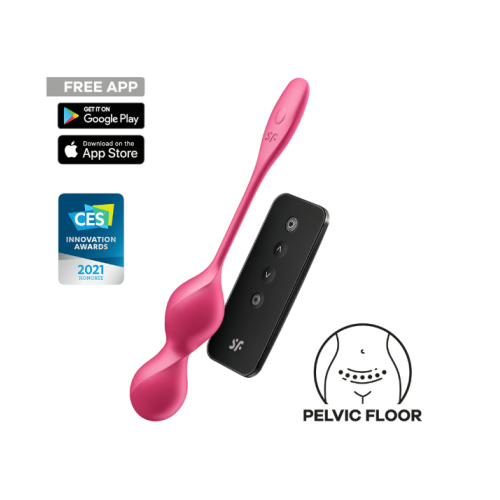 Смарт-виброшарики с пультом ДУ красные Love Birds 2 Satisfyer