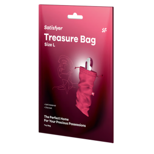 Мешочек для хранения секс игрушек розовый Treasure Bag, L Satisfyer (иной угол)