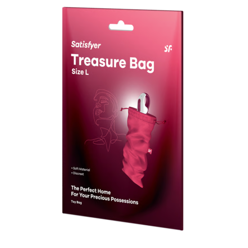 Мешочек для хранения секс игрушек розовый Treasure Bag, L Satisfyer
