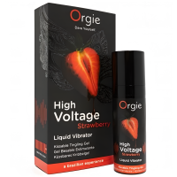 Жидкий вибратор со вкусом клубники Orgie HIGH VOLTAGE