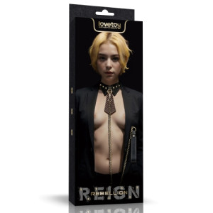 Ошейник-галстук из искусственной кожи Rebellion Reign Collar
