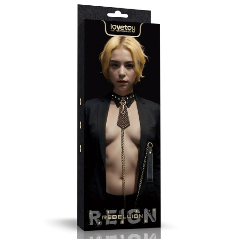 Ошейник-галстук из искусственной кожи Rebellion Reign Collar