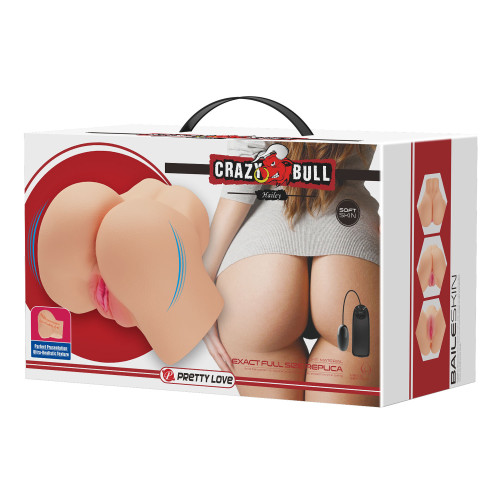 Мастурбатор вагина и анус с вибрацией Crazy bull Hailey