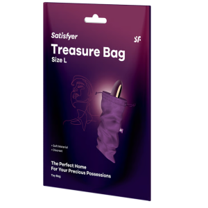 Мешочек для хранения секс игрушек фиолетовый Treasure Bag, L Satisfyer (иной угол)