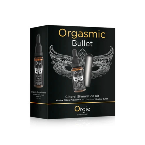 Женский набор: возбуждающие капли для клитора и вибропуля Orgie Orgasmic Bullet and Orgasm Drops Intense