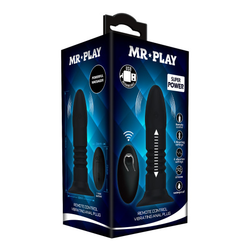 Анальная пробка с вибрацией и фрикциями Baile MR Play