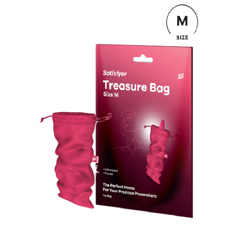 Мешочек для хранения секс игрушек розовый Treasure Bag M Satisfyer