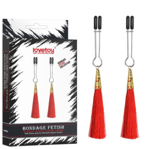 Зажимы для сосков Glamor Tassel Nipple Clamp Red