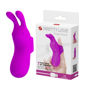Пальчиковый вибратор-«зайчик» Pretty Love Finger Bunny