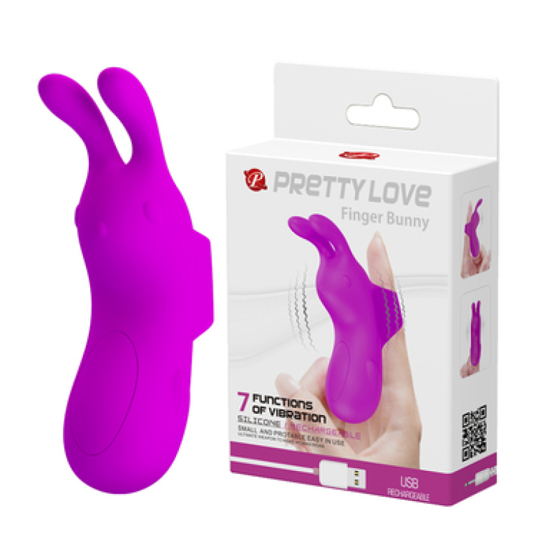 Пальчиковый вибратор-«зайчик» Pretty Love Finger Bunny