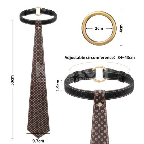 Ошейник-галстук из искусственной кожи Rebellion Reign Tie Collar