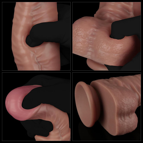 Реалистичный фаллоимитатор гигант двухслойный Dual Cock XXL 40 см