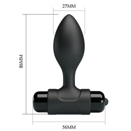 Анальная пробка с вибрацией и T-образным основанием Pretty Love Vibro Butt Plug