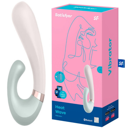 Смарт-вибратор с функцией нагрева мятный Heat Wave Satisfyer