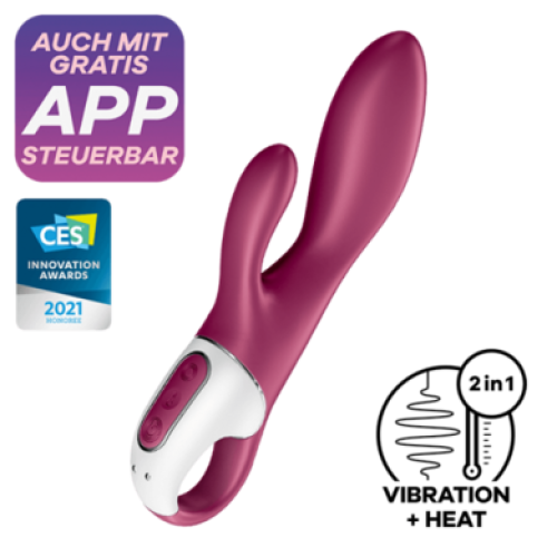 Смарт-вибратор для точки G с клиторальным стимулятором бордовый Heated Affair Satisfyer