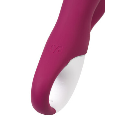 Смарт вибратор-кролик с подогревом бордовый Hot Bunny Satisfyer