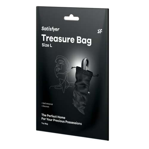 Мешочек для хранения игрушек черный Treasure Bag, L Satisfyer