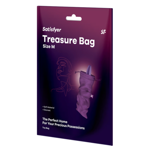 Мешочек для хранения секс игрушек фиолетовый Treasure Bag, M Satisfyer