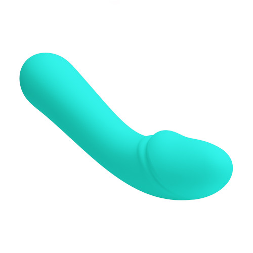 Перезаряжаемый гибкий вибратор для точки G Pretty Love Cetus Super Soft Silicone бирюзовый