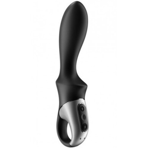 Анальный смарт-вибратор с функцией нагрева черный Heat Climax Satisfyer