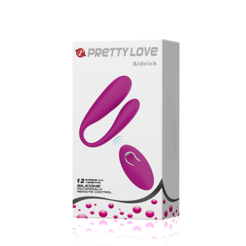Парный вибромассажер для двойной стимуляции с беспроводным пультом Pretty Love Aldrich