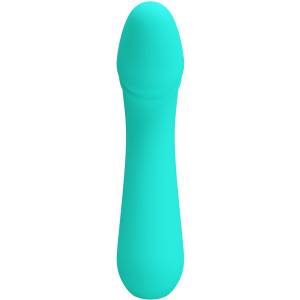 Перезаряжаемый гибкий вибратор для точки G Pretty Love Cetus Super Soft Silicone бирюзовый (иной угол)