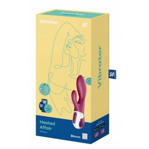 Смарт-вибратор для точки G с клиторальным стимулятором бордовый Heated Affair Satisfyer