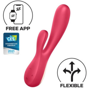 Смарт-вибратор красный Mono Flex Satisfyer (иной угол)