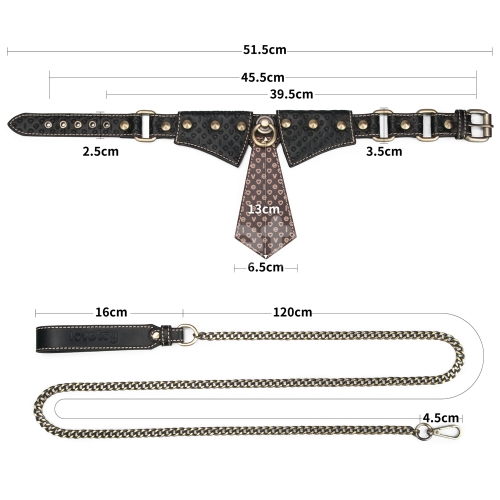 Ошейник-галстук из искусственной кожи Rebellion Reign Collar