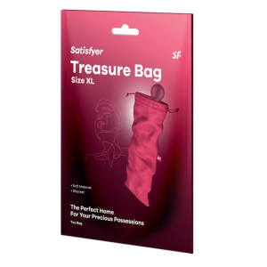 Мешочек для хранения секс игрушек розовый Treasure Bag, XL Satisfyer (иной угол)