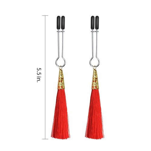 Зажимы для сосков Glamor Tassel Nipple Clamp Red