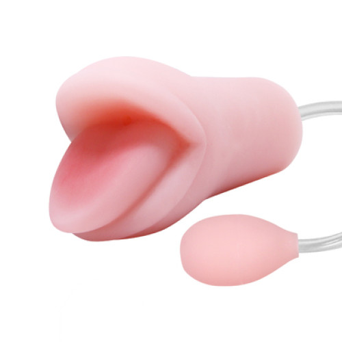 Мастурбатор-ротик с грушей Oral Sex