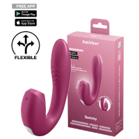 Смарт-вибратор с вакуумно-волновым стимулятором клитора розовый Sunray Satisfyer