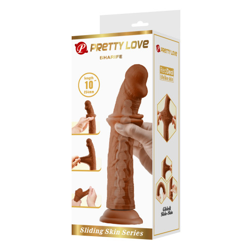 Реалистичный фаллоимитатор на присоске Pretty Love Sharife