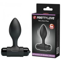 Анальная пробка с вибрацией и T-образным основанием Pretty Love Vibro Butt Plug