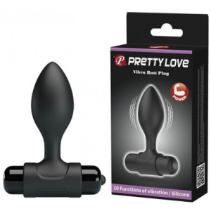Анальная пробка с вибрацией и T-образным основанием Pretty Love Vibro Butt Plug